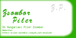 zsombor piler business card